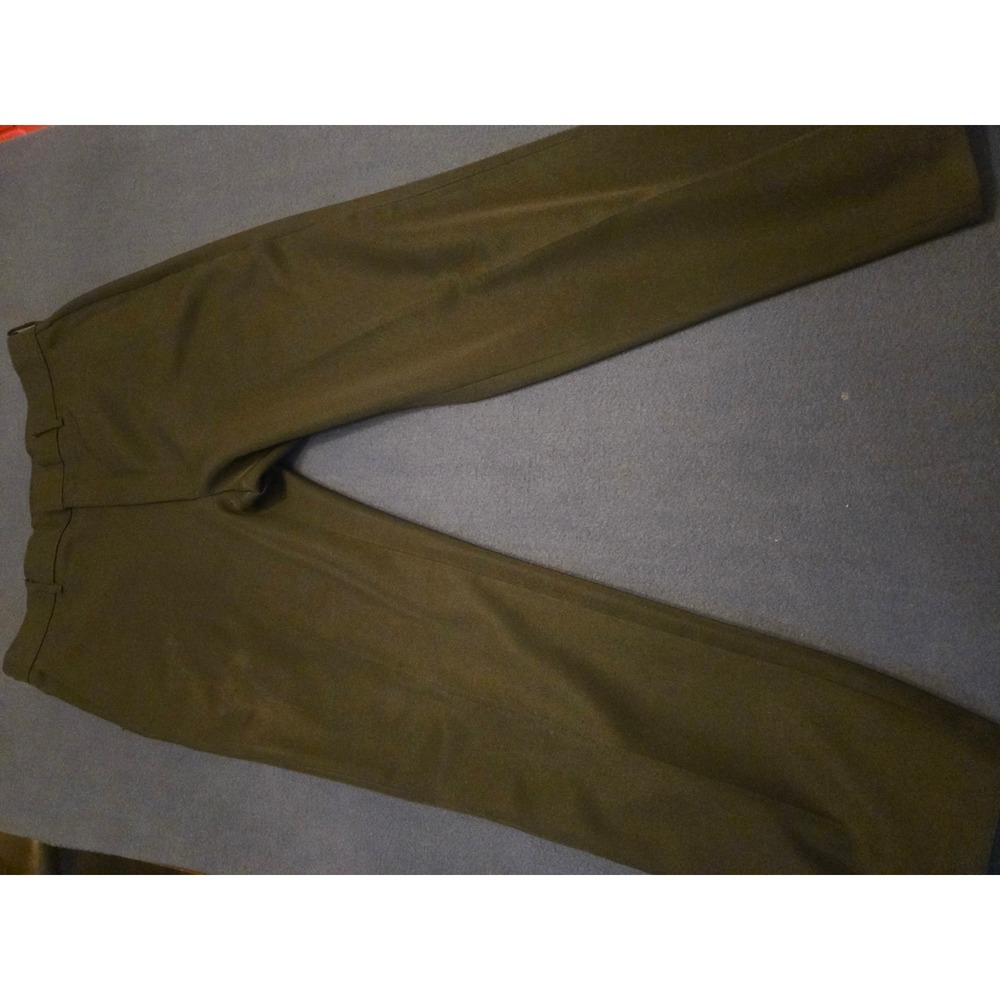 Vintage Levis Action Slacks Mens Dress Pants Trousers 35x28 Dark Green Brown